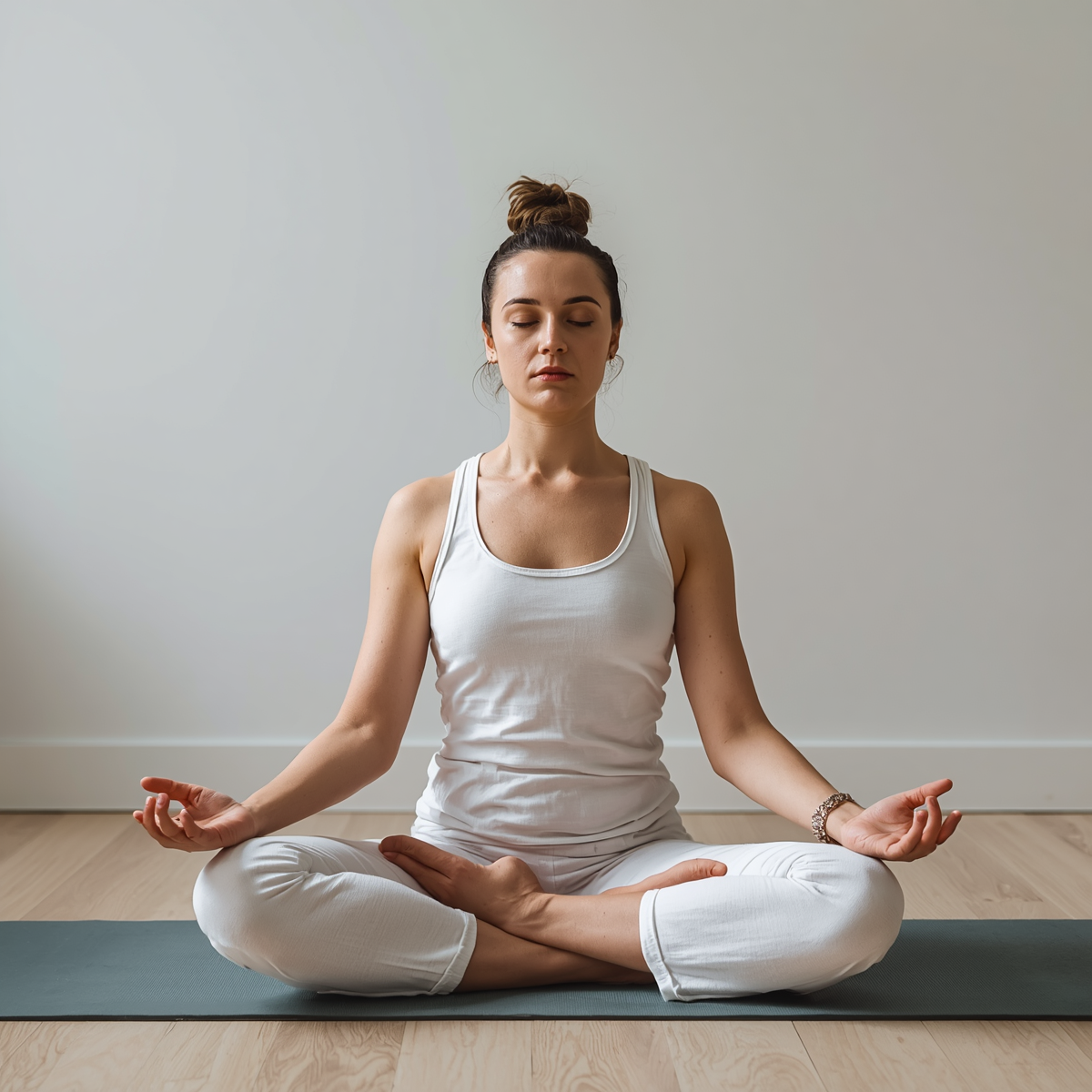 Person in seated meditation